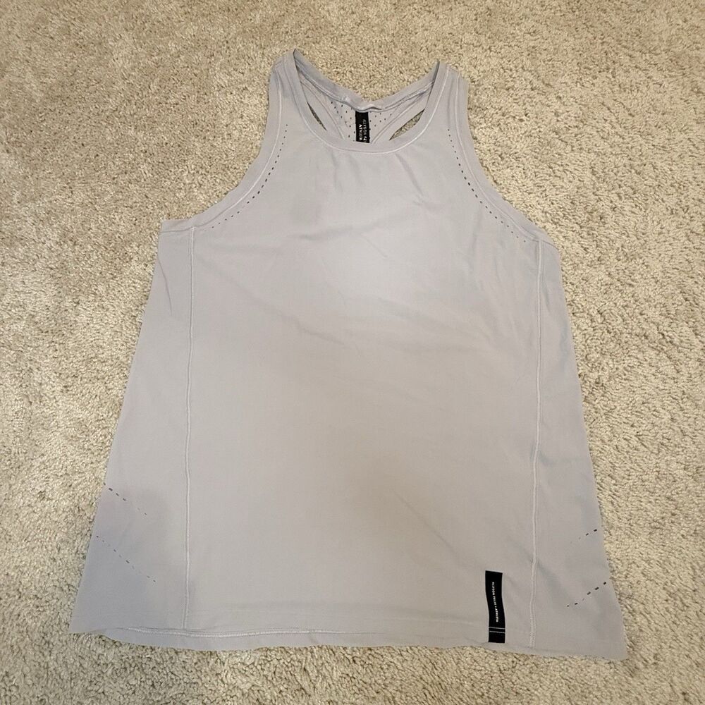 Athleta x Allyson Felix Womens Tank Top S Purple Laser Cut Racerback Lightweight